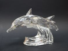 Swarovski Crystal Lead Me 1990 annual edition of dolphins,