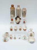 A collection of crested ware to include Goss, Arcadian and Florentine,
