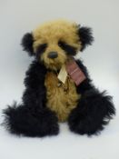 Charlie Bears Isabelle Collection Teddy Bear Mr Pickles, with black and tan long mohair,