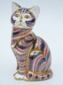Royal Crown Derby cat paperweight