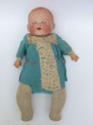 Armand Marseille bisque headed doll with open mouth, weighted blue eyes,