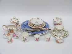 A collection of Royal Crown Derby teaware including Posies pattern,