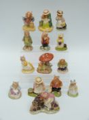 Fourteen Royal Doulton Brambly Hedge figures including Catkin, Lady Woodmouse, In the Woods, etc,