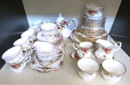 A quantity of Royal Albert Old Country Roses and other decorative tea ware,