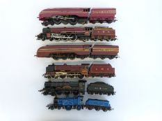 Six Hornby 00 gauge LMS, GWR and CR locomotives including Duchess of Gloucester, EC Trench,