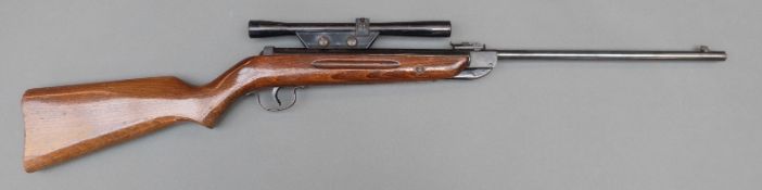 Diana Model 25 .177 air rifle with original Diana scope, serial number 260726.