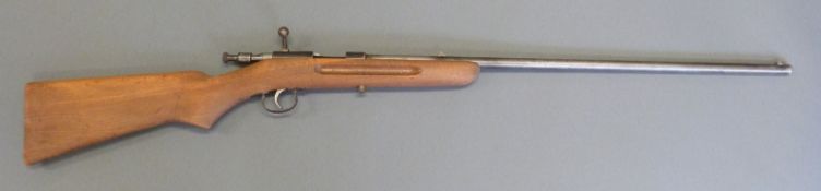 JGA Anschutz 6mm bolt action garden gun with named 23 inch barrel, overall length 103cm,