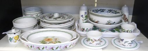 A collection of Portmeirion Botanic Garden ceramics including dishes, plates,