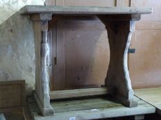 A pine Gothic style table L91 x D62 x H75cm