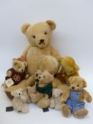 Ten various Teddy bears including Gund, Beatrix Potter, Peter Rabbit, Venice Simplon Orient Express,