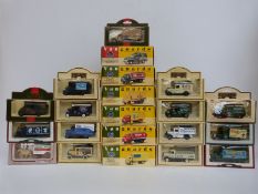 Twenty-one Vanguards and Lledo Days Gone diecast model vehicles including Bedford S Type vans and