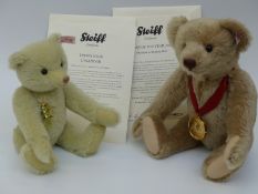 Steiff Teddy Bear of the year 2013 with grey/brown mohair, 33cm,