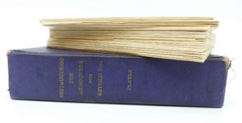 WWII collection of plans in slip titled 'Instructions for Armourers 1931 revised 1944',