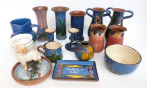 A quantity of Torquay ware and similar ceramics