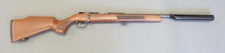 Parker Hale .22 bolt action rifle and two calibre conversion sleeve cartridges to convert to a .
