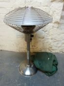 A patio heater and cover