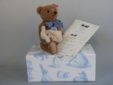 Steiff Original Teddy Bear Little Boy Blue with russet mohair, jointed limbs,