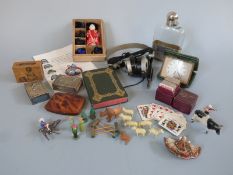 Headphones of possible military interest, silver plated hip flask,