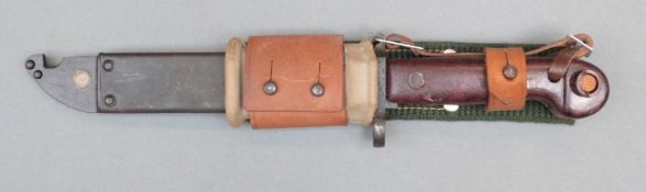 AK47 bayonet with scabbard and frog,