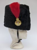 British Army Royal Corps of Signals busby with King's crown badge