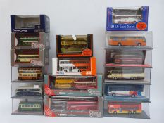 Sixteen Corgi Original Omnibus Company (OOC) and Exclusive First Editions (EFE) diecast model buses