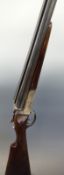 Essex 12 bore side by side shotgun with engraved scene of dogs to the chrome plated locks,