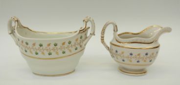 Worcester Flight Barr and Barr sucrier and creamer