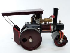 Mamod SR1 live steam roller with half length canopy