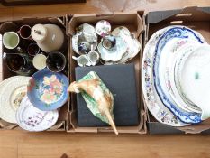 A large collection of ceramics to include Royal Doulton bowl, Wedgwood shaped dish,