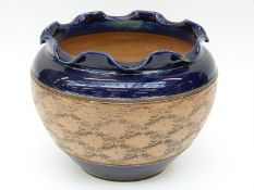 Doulton Slaters jardiniere with frilled rim,