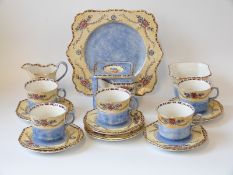 A quantity of Grimwades hand-painted Art Deco tea ware in Chelsea pattern