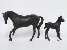 Royal Doulton Black Beauty and foal,
