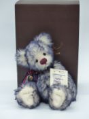 Charlie Bears Isabelle Collection Teddy Bear Amelia, with blue tipped mohair, red nose,