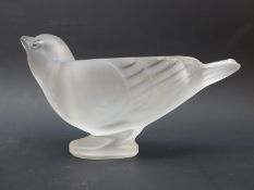 A Sevres France, glass bird pin dish,