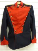 12th Lancers other ranks tunic, black cloth with red facings,