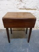 A small drop leaf Pembroke table with single drawer,