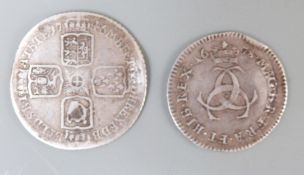 Charles II 1678 threepence Maundy coin,