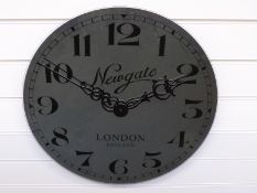 Newgate circular mirror wall clock with Arabic numerals,