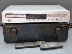 Marantz CD player CD5001 together with a Marantz integrated amplifier PM601005E with remote control