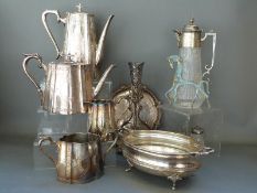 A large quantity of plated ware including an ornate pierced epergne,