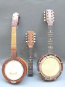 John Grey and Sons, London ukelele banjo, c1930s, with 4 strings and open back,