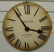 Newgate London caseless dial wall clock with distressed look Roman 50cm dial