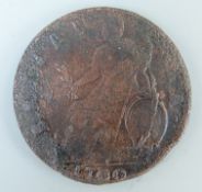 William III 1700 halfpenny with some lustre