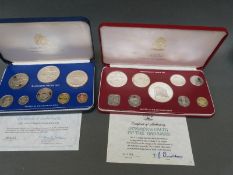First National Coinage of Barbados proof coin set together with a Commonwealth of Bahamas proof set
