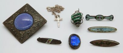 Two Charles Horner brooches,