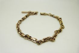 A 9ct gold Victorian Albert of unusual links, 23.