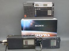 Sony ICF 200ID Air/FM/LW/MW/SW PLL radio receiver with box,