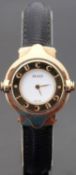 Gucci ladies gold plated wristwatch ref.