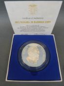 1972 cased Panama 20 Balboas silver coin,