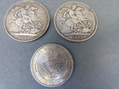 Two Jubilee head Victoria crowns for 1889,